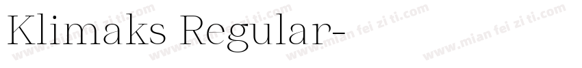 Klimaks Regular字体转换